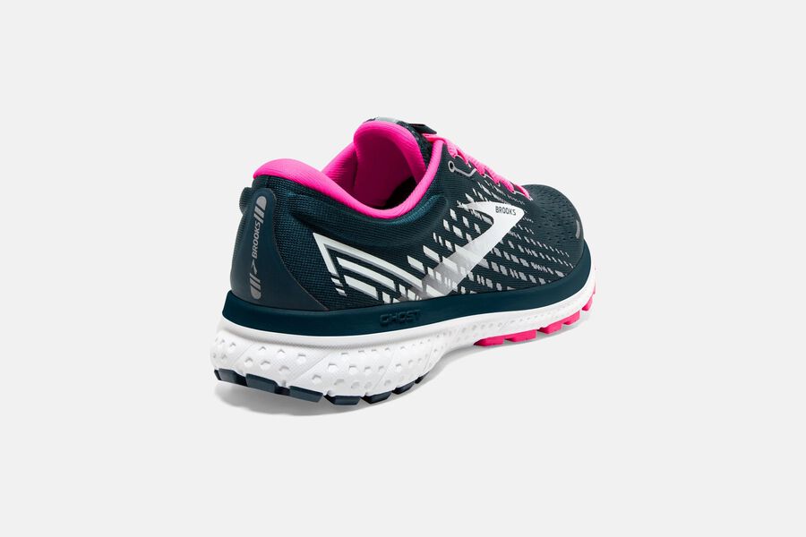 Brooks Ghost 13 Road Running Shoes Womens - Navy/Pink - PMHBG-5478